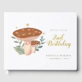 ウォーターカラーレッドマッシュルーム誕生日ゲストハウス ゲストブック (正面)