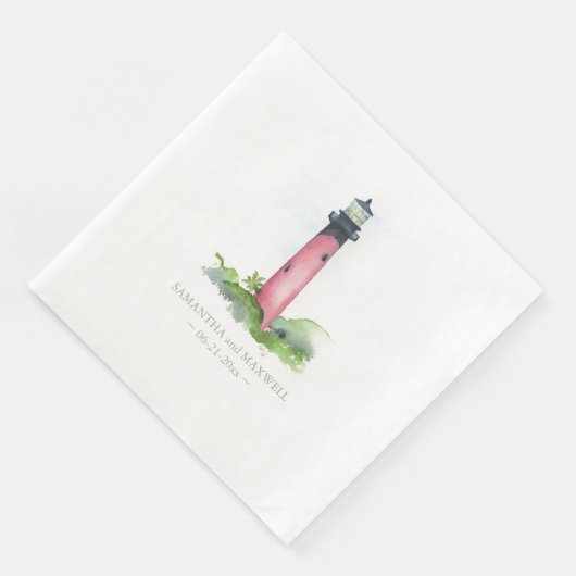 ウォーターカラーレッドライトハウスビーチ結婚式 (コーナー)