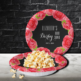 ウォーターカラーレッドローズダービーブライダルシャワー ペーパーボウル