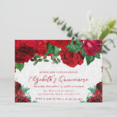 ウォーターカラーレッドローゼスキンセアニェラ 招待状 (スタンド正面)
