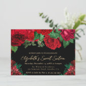 ウォーターカラーレッドローゼスSweet sixteen 招待状 (スタンド正面)