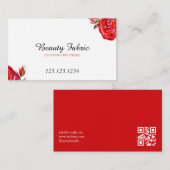 ウォーターカラーレッドローゼズアパレルブティック 名刺 (正面/裏面)