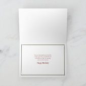 ウォーターカラーレッド&オレンジジニアスドーター誕生日 カード (内部)