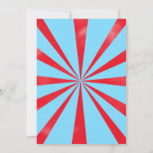 ウォーターカラーレッド&ブルーサーカス招待状 招待状 (裏面)