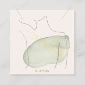 ウォーターカラーレディジュエリーネックレスディスプレイ スクエア名刺 (正面)