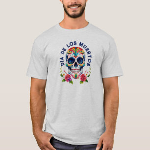 ウォーターカラーレトロシュガースカル Tシャツ