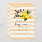 ウォーターカラーレモネードブライダルシャワーの招待 招待状 (正面/裏面)