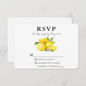 ウォーターカラーレモンの緑 出欠カード (正面/裏面)