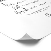 ウォーターカラーレモンウェディングシャワーミモザバーサイン ポスター (角)