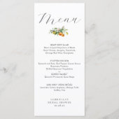 ウォーターカラーレモンオレンジシトラスブライダルシャワー メニュー (正面)