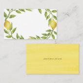 ウォーターカラーレモングリーナリーリース結婚ズ プレイスカード (正面/裏面)