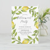 ウォーターカラーレモングリーンリーリースリタイアメントパーティー 招待状 (スタンド正面)