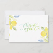 ウォーターカラーレモンサンキューカード サンキューカード (正面)