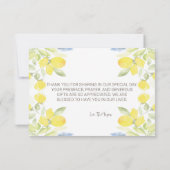 ウォーターカラーレモンサンキューカード サンキューカード (裏面)