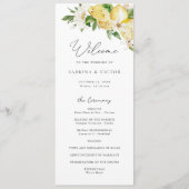 ウォーターカラーレモンシトラスグリーンリー結婚フローラ プログラム (正面)