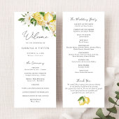 ウォーターカラーレモンシトラスグリーンリー結婚フローラ プログラム