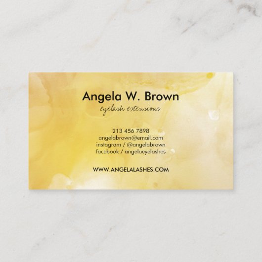 ウォーターカラーレモンシトラスライム 名刺 (裏面)