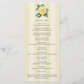 ウォーターカラーレモンシトラス素朴結婚式 プログラム (裏面)