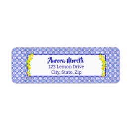 ウォーターカラーレモンズアマルフィタイル差出人住所 ラベル