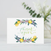 ウォーターカラーレモンズオリブサンキューカード サンキューカード (スタンド正面)