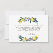 ウォーターカラーレモンズオリブサンキューカード サンキューカード (裏面)