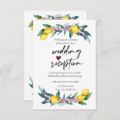 ウォーターカラーレモンズオリブ披露宴 招待状 (正面/裏面)