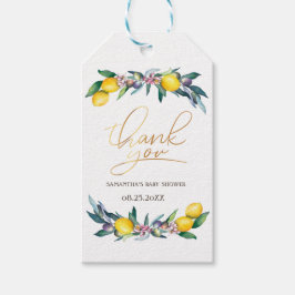 ウォーターカラーレモンズオリブ ギフトタグ