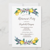 ウォーターカラーレモンズオリーブズ退職 招待状 (正面)