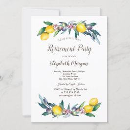 ウォーターカラーレモンズオリーブズ退職 招待状