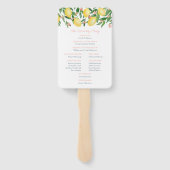 ウォーターカラーレモンズピンク文字結婚式 プログラム ハンドファン (裏面)