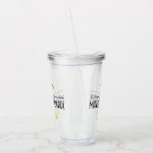 ウォーターカラーレモンズレモネードライフ引用文 アクリルタンブラー (左)