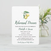 ウォーターカラーレモンツリーブランチ |リハーサルディナー 招待状 (スタンド正面)