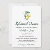 ウォーターカラーレモンツリーブランチ |リハーサルディナー 招待状 (正面)