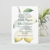 ウォーターカラーレモンツリーブランチ |結婚式招待状 招待状 (スタンド正面)