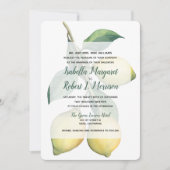 ウォーターカラーレモンツリーブランチ |結婚式招待状 招待状 (正面)