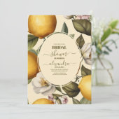 ウォーターカラーレモンテーマブライダルシャワー 招待状 (スタンド正面)