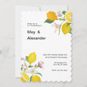 ウォーターカラーレモンテーマ結婚式招待状 招待状 (正面)