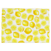 ウォーターカラーレモンデザイン ラージペーパーバッグ (裏面)