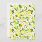 ウォーターカラーレモンフラムスリースブライダルシャワー 招待状 (裏面)