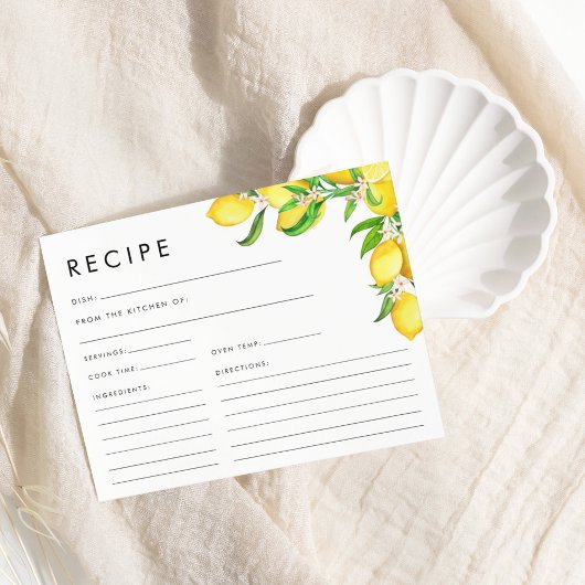 ウォーターカラーレモンブライダルシャワーレシピ