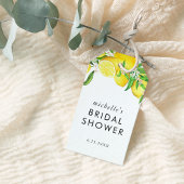 ウォーターカラーレモンブライダルシャワー ギフトタグ