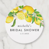 ウォーターカラーレモンブライダルシャワー フェイバータグ (正面)