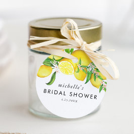 ウォーターカラーレモンブライダルシャワー フェイバータグ