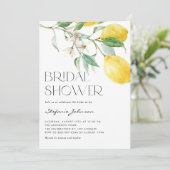 ウォーターカラーレモンブーケサマーブライダルシャワー 招待状 (スタンド正面)