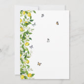 ウォーターカラーレモンボタニカルブライダルシャワー 招待状 (裏面)