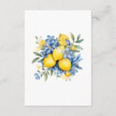 ウォーターカラーレモンボタニカル結婚ズ詳細 エンクロージャーカード (裏面)