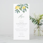 ウォーターカラーレモンメインスクイーズブライダルシャワー メニュー (スタンド正面)