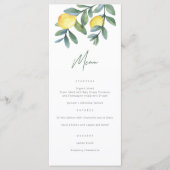 ウォーターカラーレモンメインスクイーズブライダルシャワー メニュー (正面)