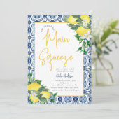 ウォーターカラーレモンメインスクイーズブライダルシャワー 招待状 (スタンド正面)