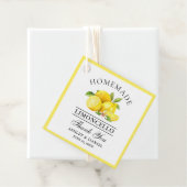 ウォーターカラーレモンリモンチェロ感謝していスクエア フェイバータグ (インサイチュ)